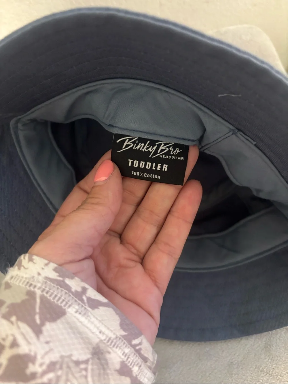 Kids Navy Bucket Hat with Surf Logo